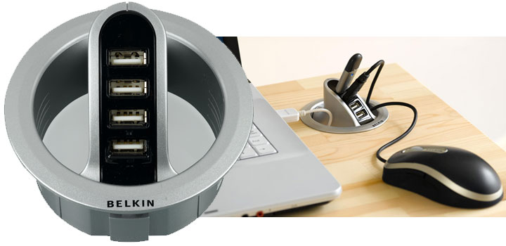 Belkin Grommet Hole 4-port Hub