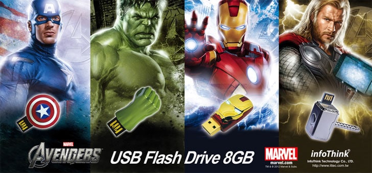 infoThink x Marvel Ironman 3 Iron Patriot Mask 8GB USB Flash Drive IT-PATRIOT 