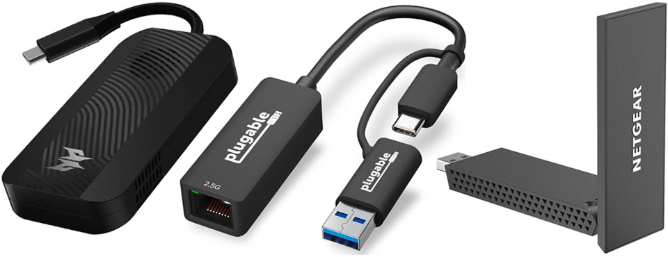 Plugable 2.5G USB-C and USB to Ethernet Adapter