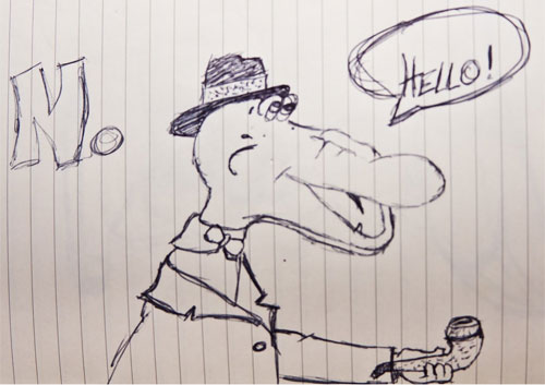 Image drawn on paper